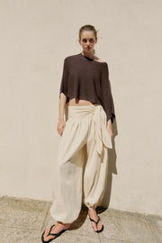 Pull cape court en maille