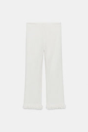 Pantalon légèrement évasé à volants
