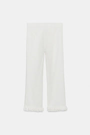 Pantalon légèrement évasé à volants