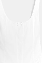 Robe corset midi en popeline
