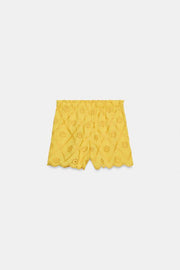 Bermuda à broderies ajourées