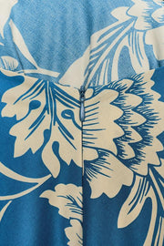 Robe midi imprimée à fentes