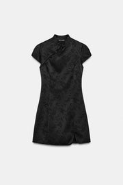 Robe courte en jacquard