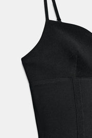 Robe corset contrastée