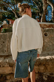 Blouson à brandebourgs en lin