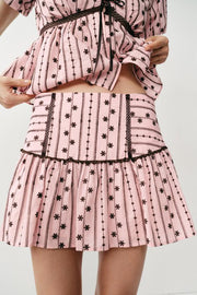 Jupe-culotte brodée