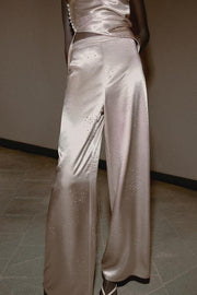 Pantalon satiné brillant