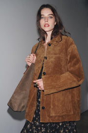 Blouson en cuir suédé ZW Collection Édition limitée