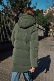 Anorak mi-long tissu enduit coupe-vent