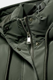 Anorak mi-long tissu enduit coupe-vent