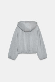 Sweat-shirt bomber à capuche