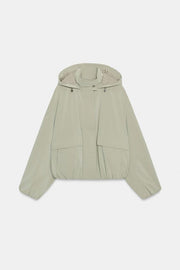 Blouson enduite à capuche