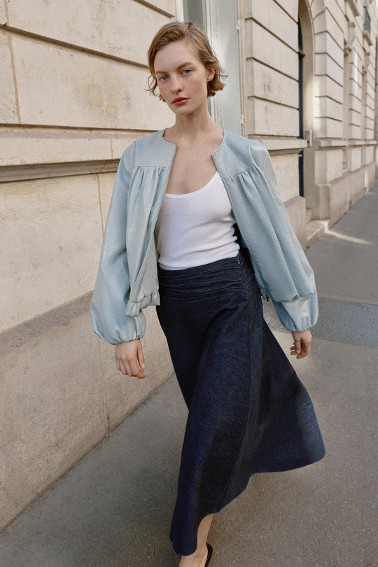 Blouson ballon effet cuir
