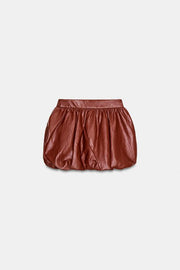Jupe mini ballon effet cuir