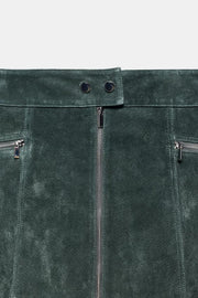 Jupe mini 100 % cuir suédé