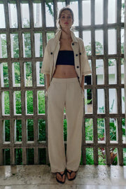 Pantalon safari en lin