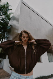 Veste en organza plissée