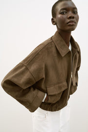 Blouson effet suédine