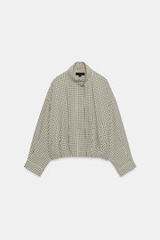 Veste bomber à carreaux