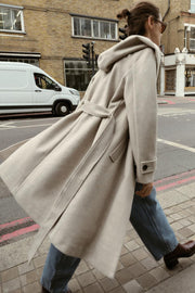 Manteau doux à capuche
