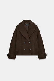 Manteau court croisé