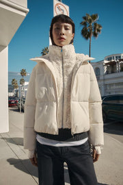 Anorak à capuche sherpa déperlant coupe-vent