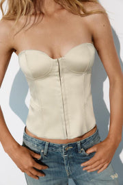 Top corset satiné bustier