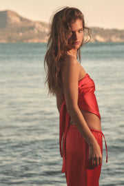 Top bandeau satiné