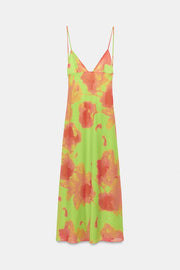Robe midi à bretelles imprimée