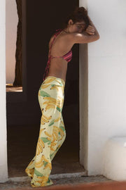 Pantalon à imprimé fruits et cordon