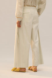 Pantalon style pyjama à rayures Édition limitée