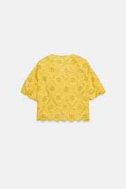 Top à broderies ajourées