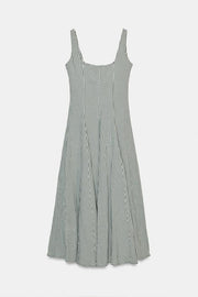Robe midi à carreaux vichy