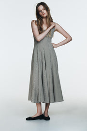 Robe midi à carreaux vichy