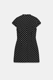 Robe courte lien à nouer à pois