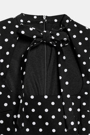 Robe courte lien à nouer à pois