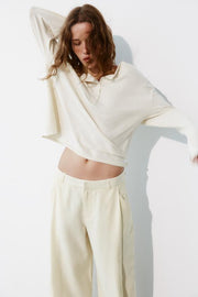 Pantalon fluide à plis