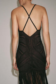 Robe longue à franges ZW Collection