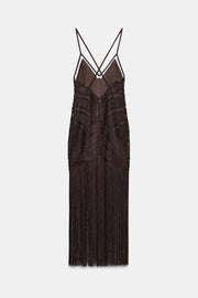 Robe longue à franges ZW Collection