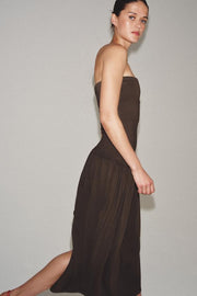 Robe bandeau contrastée