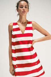 Robe mini à rayures