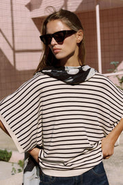 Top en maille à manches larges