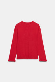 Veste en maille à volants