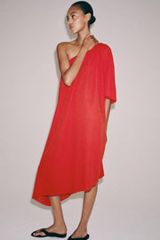 Robe en maille asymétrique
