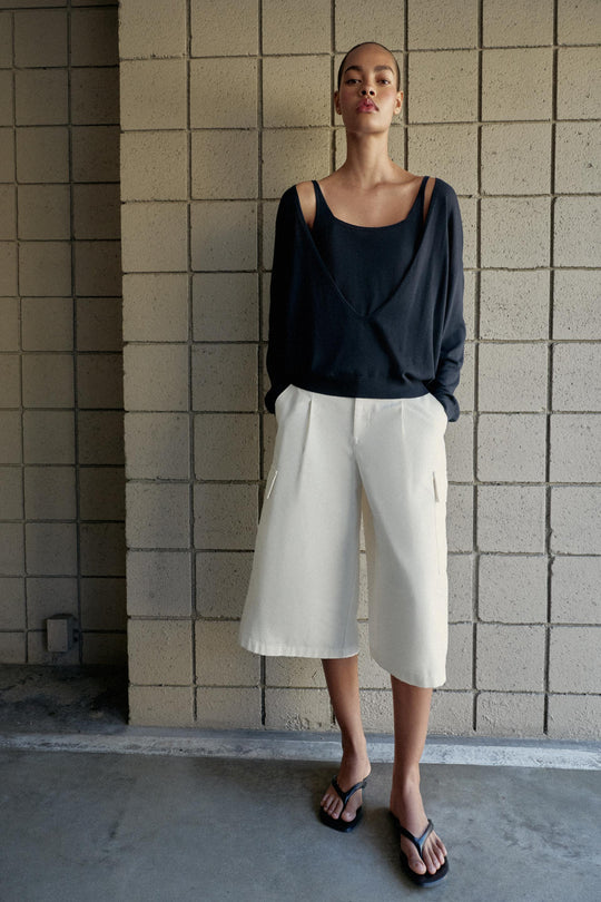 Pull contrasté en maille