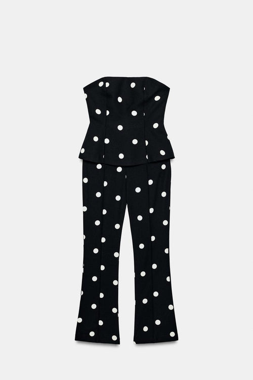 Combinaison bustier à pois