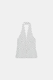 Top dos-nu extensible à pois