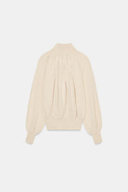 Blouse fluide en maille contrastée