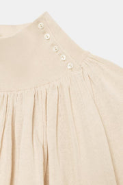 Blouse fluide en maille contrastée