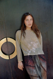 Pull en maille fine à rayures